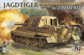 Збірна модель 1/35 САУ Jagdtiger Sd.Kfz 186 (Porsche production type) із циммеритом TK8012 фото