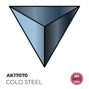 Акрилова фарба COLD STEEL / Холодна сталь (металік) QUICK GEN COLOR AK-interactive AK 17070 AK17070 фото