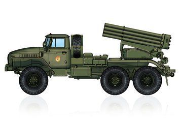 Збірна модель реактивної системи залпового вогню БМ-21 "Град" HB82931 фото