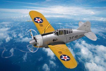 Збірна модель американського винищувача US F2A Buffalo HB80290 фото