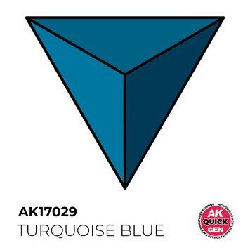 Акрилова фарба TURQUOISE BLUE / Бірюзовий синій QUICK GEN COLOR AK-Interactive AK 17029 AK17029 фото