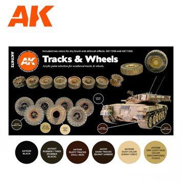 TRACKS AND WHEELS / Набір фарб для фарбування коліс та гусениць AK11672 фото