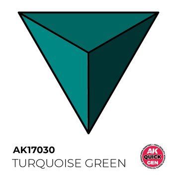 Акрилова фарба TURQUOISE GREEN / Бірюзовий зелений QUICK GEN COLOR AK-interactive AK 17030 AK17030 фото