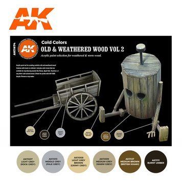 OLD & WEATHERED WOOD VOL2 / Набір фарб кольору старої деревини (Набір 2) AK11674 фото