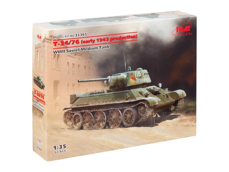 T-34/76 (виробництво початку 1943 р.), Радянський середній танк ІІ МВ ICM35365 фото
