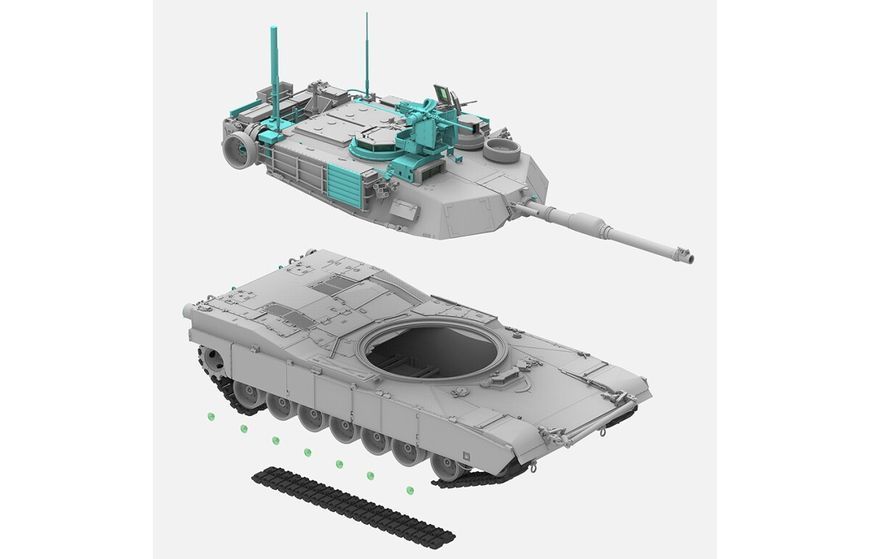 Збірна модель 1/35 американський танк Абрамс M1A2 SEP V2 Rye Field Model RM-5029 фото