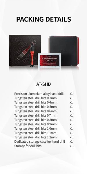 Ручна дриль з набором свердел (Precision Aluminum Alloy Hand Drill Set) Dspiae AT-SHD AT-SHD фото