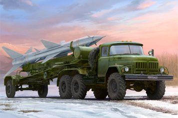 Збірна модель вантажівки ЗІЛ-131В ПР-11 СА-2, що буксирується. TR01033 фото