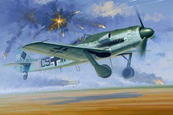 Збірна модель німецького винищувача Focke-Wulf FW190D-12 HB81719 фото