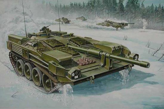 Збірна модель шведського танка Strv 103B MBT TR00309 фото