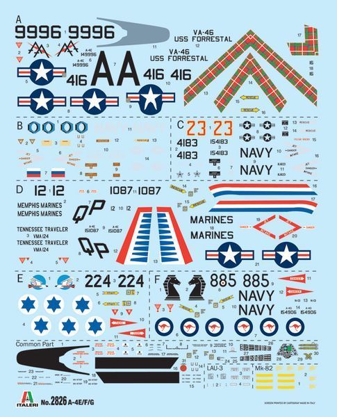 Збірна модель 1/48 Літак A-4 E/F/G Skyhawk Italeri 2826 IT2826 фото
