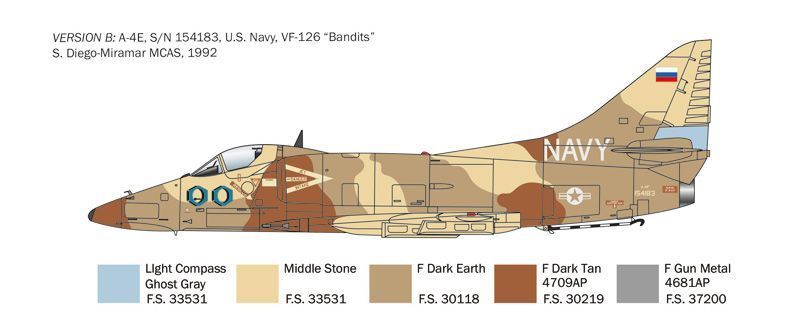 Збірна модель 1/48 Літак A-4 E/F/G Skyhawk Italeri 2826 IT2826 фото