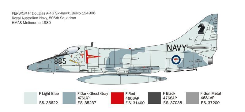 Збірна модель 1/48 Літак A-4 E/F/G Skyhawk Italeri 2826 IT2826 фото