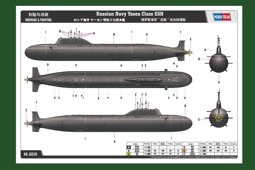 Російський Navy Yasen Class SSN HB83526 фото