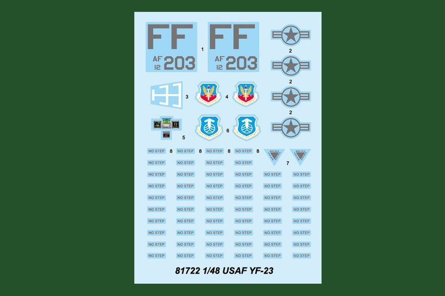 Збірна модель винищувача US YF-23 Prototype HB81722 фото