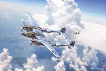 Збірна модель 1/48 Літак Lockheed P-38 J Lightning (ETO) Italeri 2834 IT2834 фото