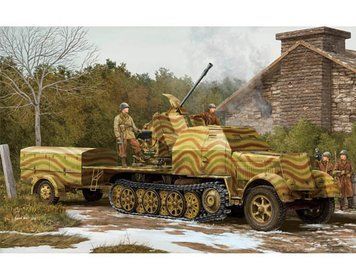 Збірна модель німецької зенітної артилерійської установки 3.7cm Flak 43 auf Selbstfahrlafette TR01527 фото
