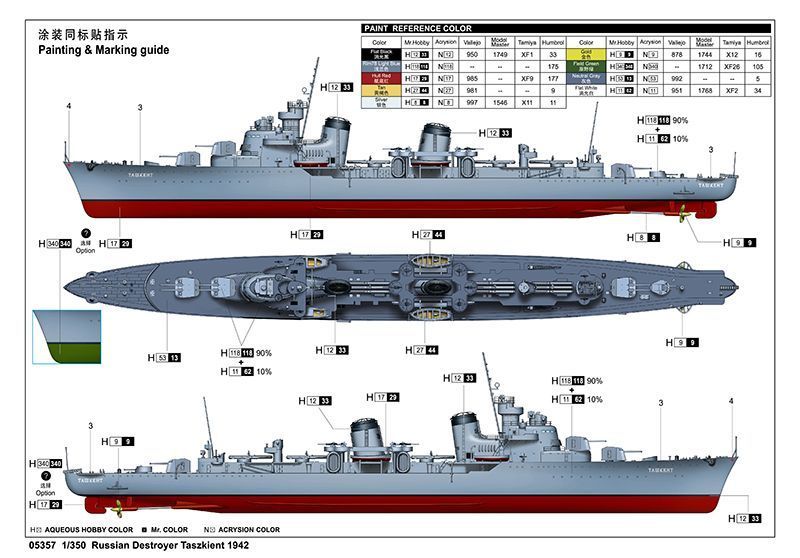 Російський Destroyer Taszkient 1942 TR05357 фото