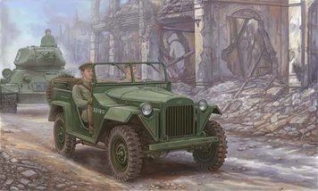 Збірна модель радянського військового автомобіля ГАЗ-67Б TR02346 фото
