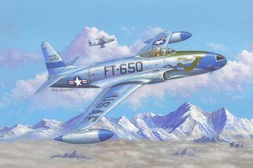 Збірна модель американського винищувача F-80C Shooting Star fighter HB81725 фото