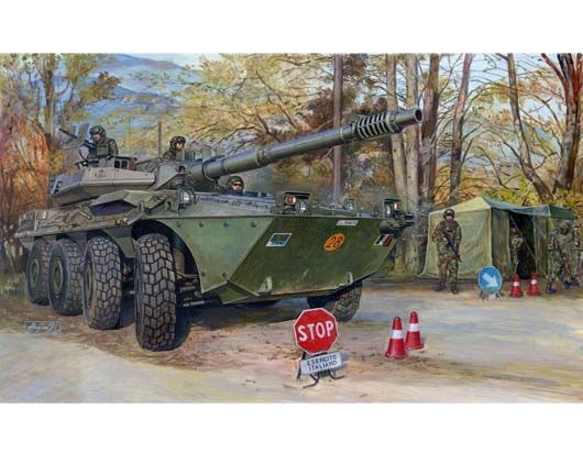 Збірна модель італійського важкого бронеавтомобіля B1 Centauro B1 пізня версія TR00387 фото