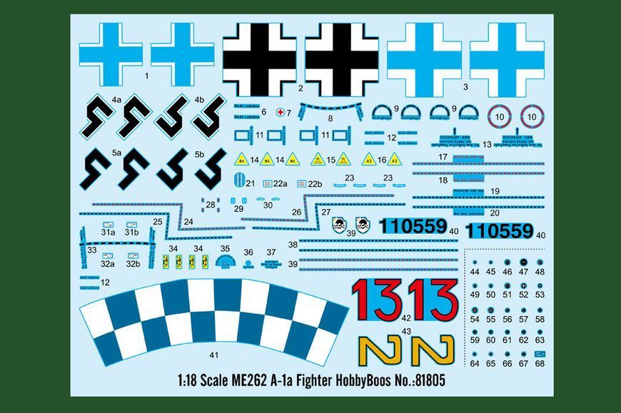 Збірна модель літака ME262 A-1a Fighter HB81805 фото