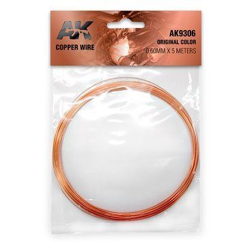 COPPER WIRE ORIGINAL COLOR / МЕДНИЙ ДРІТ 0,60 ММ &Oslash; 5 МЕТРІВ ОРИГІНАЛЬНОЇ КВІТИ AK9306 фото