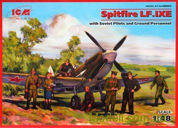 Spitfire LF.IXE з Soviet Pilots and Ground Personnel ICM48802 фото