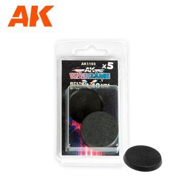 ROUND BASE 40 MM X5 UNITS / ПІДСТАВКИ ДЛЯ ФІГУР 40 ММ X 5 ШТ AK1103 фото