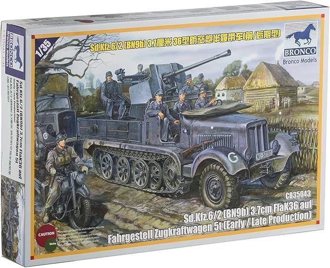 Збірна модель німецької зенітної установки Sd.kfz 6/2 5t 3.7cm half-track Flak36 Early/Late Pro CB35043 фото