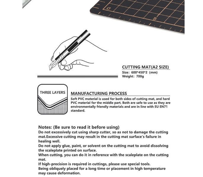 Двосторонній килимок для різання формату A2 (A2 Cutting Mat) Dspiae AT-CA2 AT-CA2 фото