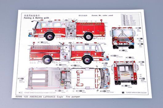 Збірна модель американської пожежної машини LaFrance Eagle Fire Pumper 2002 TR02506 фото