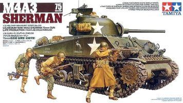 Збірна модель 1/35 Танк M4A3 Sherman із гарматою 75-мм TAM35250 фото