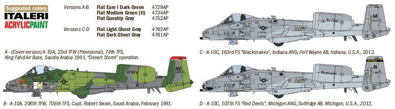 A-10 A/C THUNDERBOLT II (GULF WAR) IT1376 фото