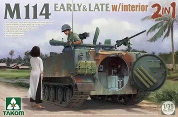Збірна модель 1/35 Американський бронетранспортер М114 EARLY and LATE з інтер'єром Takom TK2154 фото