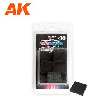 SQUARE BASE 25*25MM *10 UNITS / ПІДСТАВКИ ДЛЯ ФІГУР КВАДРАТНІ 25*25 ММ*10 ШТ AK1107 фото