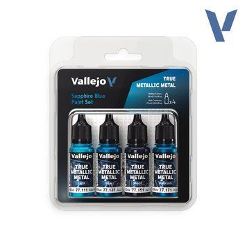 Набір фарб Sapphire Blue Vallejo True Metallic Metal VAL 77256 VAL 77256 фото