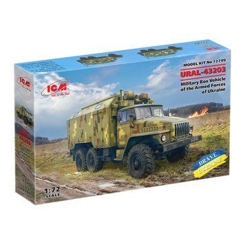 Збірна модель 1/72 військовий автомобіль Збройних сил України УРАЛ-43203 ICM72709 фото