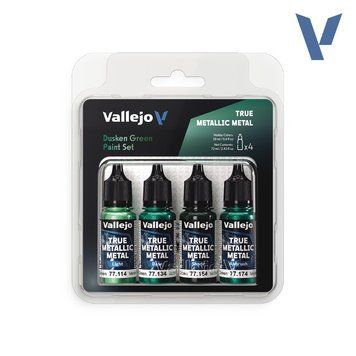 Набір фарб Dusken Green Vallejo True Metallic Metal VAL 77257 VAL 77257 фото