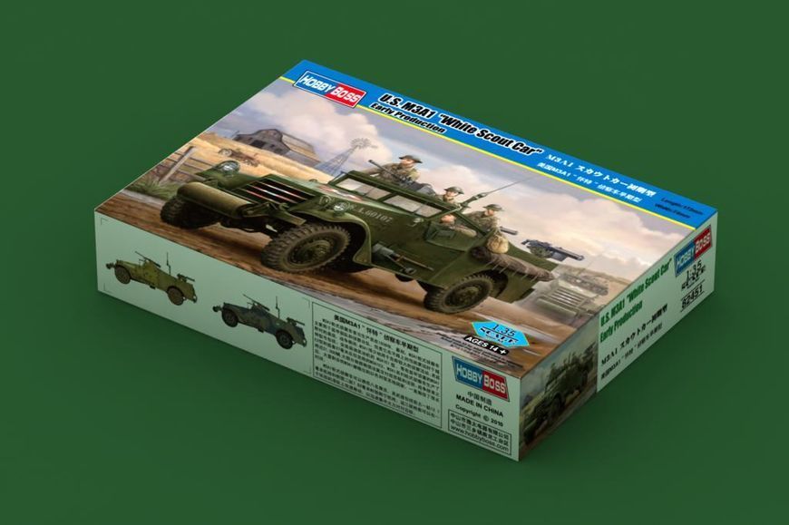 Збірна модель US M3A1 "White Scout Car" Early Production HB82451 фото
