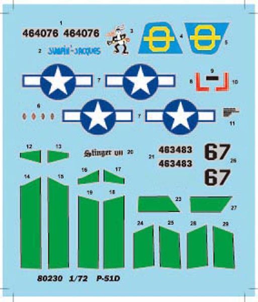 Збірна модель американського винищувача P-51D "Mustang" HB80230 фото