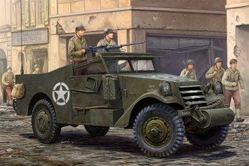 Збірна модель американського автомобіля US M3A1 "White Scout Car" HB82452 фото