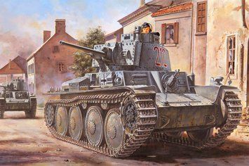 Збірна модель німецького легкого танка Panzer Kpfw 38t Ausf.B HB80141 фото