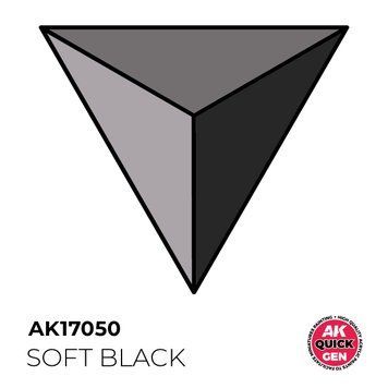 Акрилова фарба SOFT BLACK / М'яка чорна QUICK GEN COLOR AK-interactive AK 17050 AK17050 фото