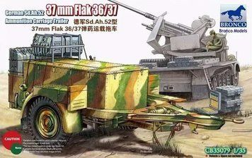 Збірна модель німецького трейлера з боєприпасами Sd.Ah.52 37mm Flak 36/37 CB35079 фото