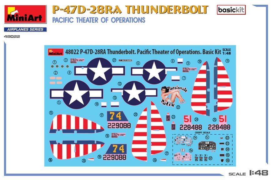 Збірна модель 1/48 WWII Military Miniatures Американський винищувач Тихоокеанського театру P-47D-28 RA MA48022 фото