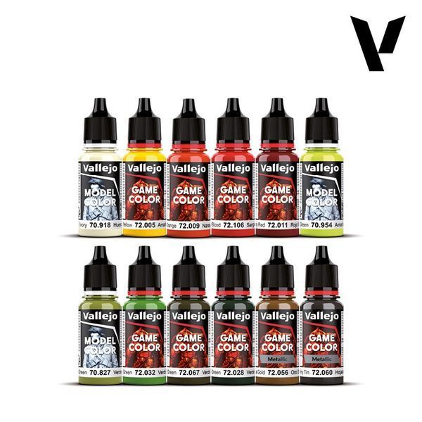 Набір акрилових фарб Game Color + Model Color з мініатюрою Фентезійний (Game Color Fantasy Paint Set VAL 72203 фото