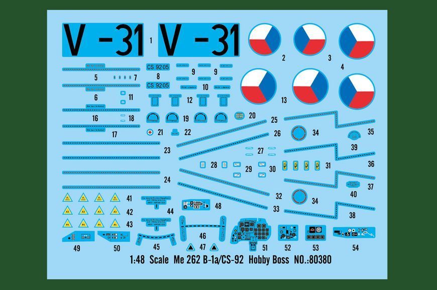 Збірна модель винищувача Me 262 B-1a/CS-92 HB80380 фото