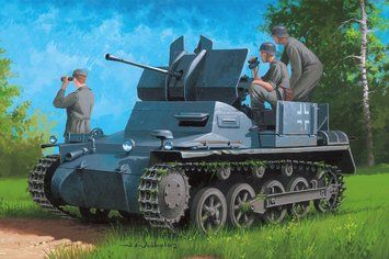 Збірна модель німецького Flakpanzer IA w/Ammo.Trailer HB80147 фото