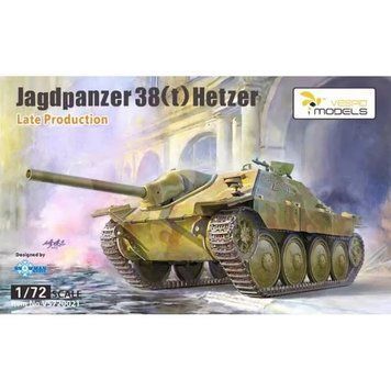 Німецька ПТ-САУ 1/72 Хетцер (Jagdpanzer 38(T) Hetzer Late Production) Vespid VS720021 , збірна модел VS720021 фото